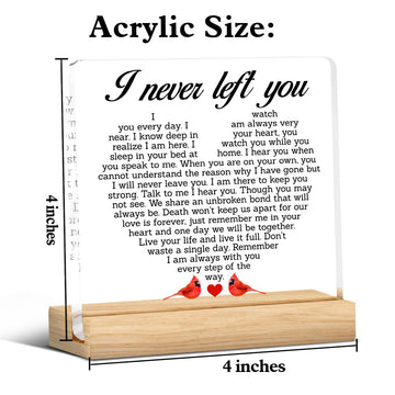 Memorial Gifts Sympathy Gifts For Loss Of Loved One, I Never Left You Bereavement Gift Ideas Condolence Grieving Gift With Remem