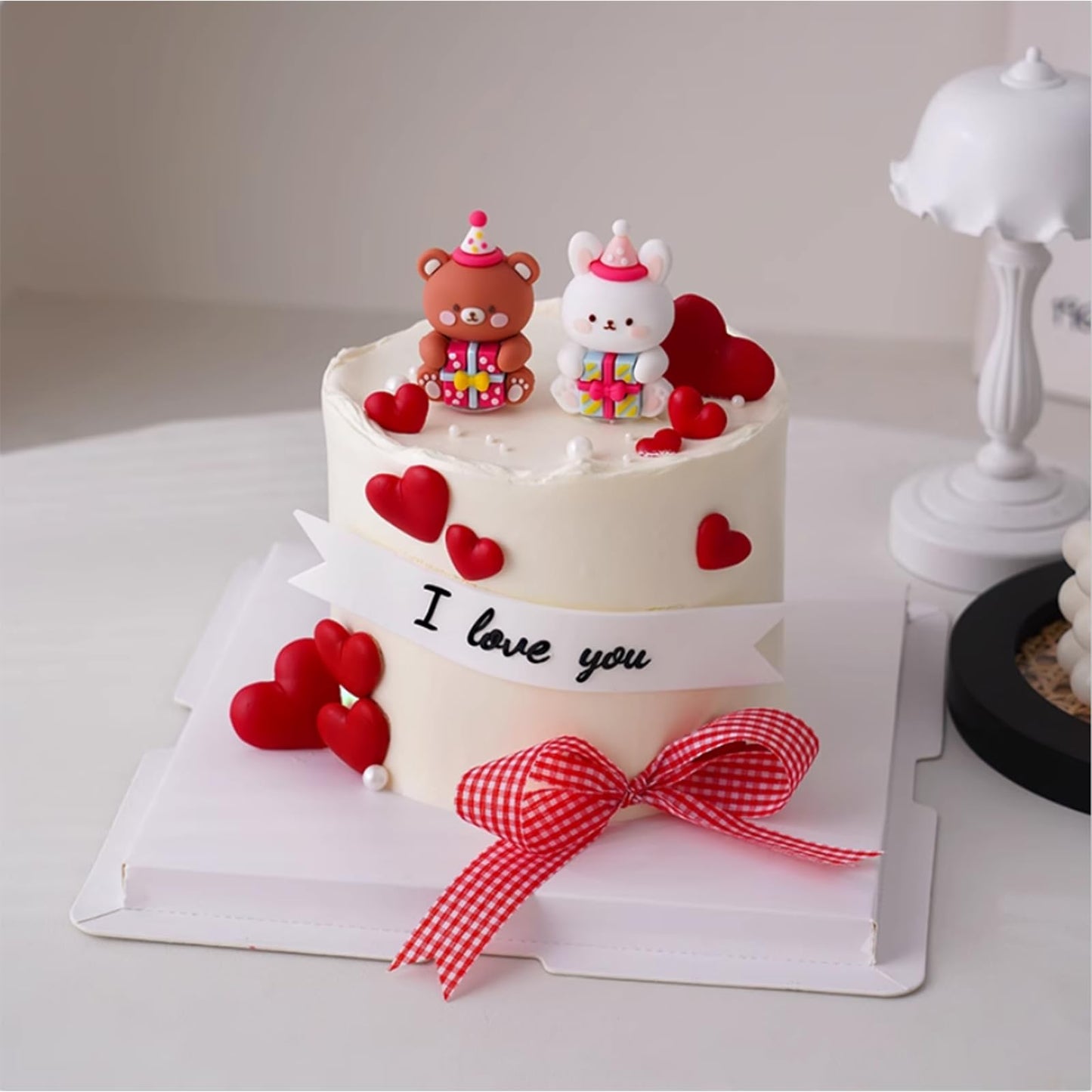 Sentovac 12 Pcs Valentine Icing Decoration Edible Candy Dessert Heart Sprinkles Diy For Cookie Cake Cupcake Topper Icing Frostin