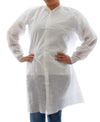 Dealmed Sms Large White Lab Coat - Disposable Medical Lab Coats, No Pockets, Breathable And Durable (Pack Of 10)