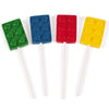 Brick Party Building Block Suckers - 12 Pack, Individually Wrapped