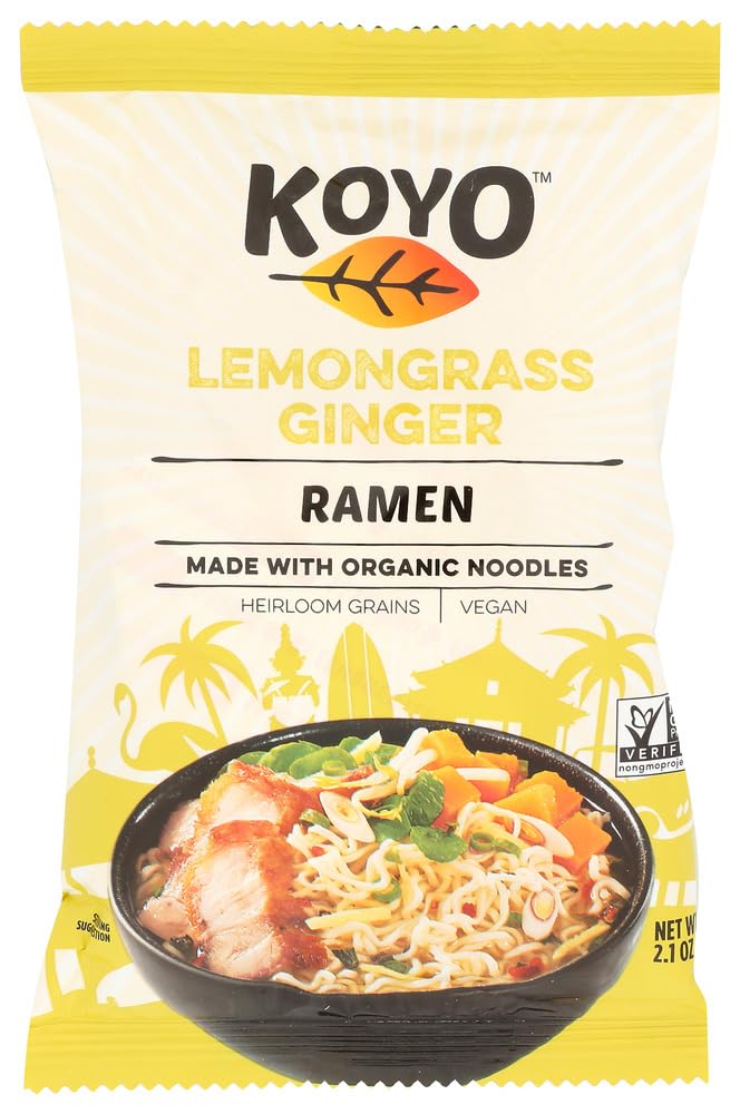 Koyo Foods Lemongrass Ginger Dry Ramen 2.1 Oz (Pack of 12) - Pack Of 12