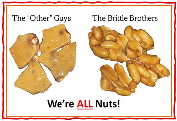 Brittle Brothers Peanut Brittle Gift Set - 16 oz Box, Voted #1, Packed with Nuts - Cashew, Pecan, Bacon Treats for Christmas & Special Occasions