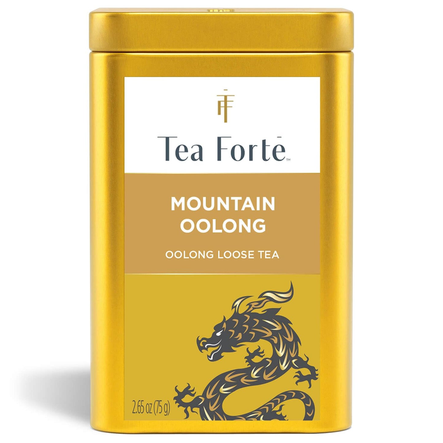 Tea Forte Mountain Oolong Top-Grade Loose Leaf Caffeinated Oolong Tea Blend Canister Makes 35-50 Cups