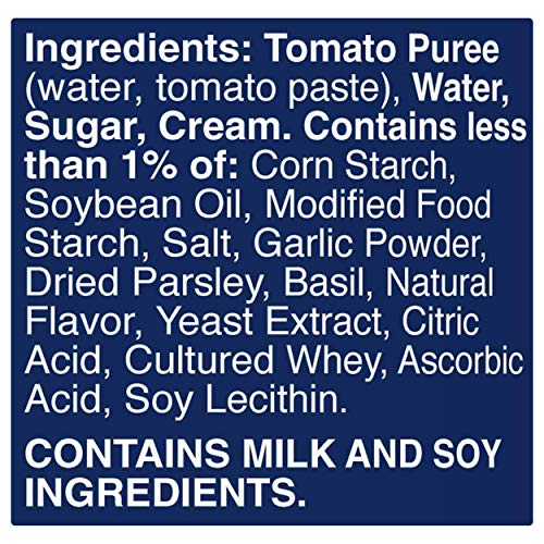 Progresso Reduced Sodium, Creamy Tomato with Basil Soup, Gluten Free, 19 oz (Pack of 12)