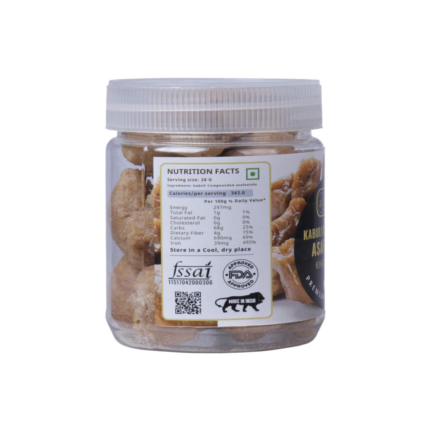 J J Crunch N Munch Hing Asafoetida Spice, Pure Natural Aromatic, 120g