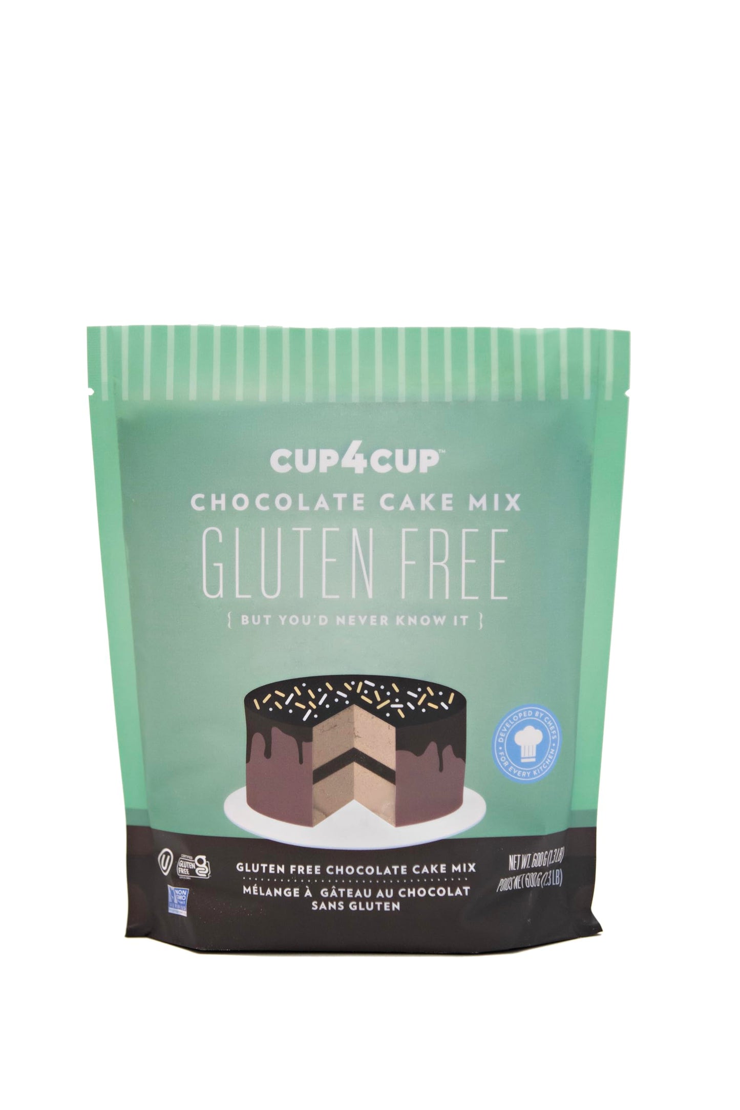 Cup4Cup Chocolate Cake Mix, 1.3 Pounds, Certified Gluten Free, Non-GMO, Kosher, Made in the USA