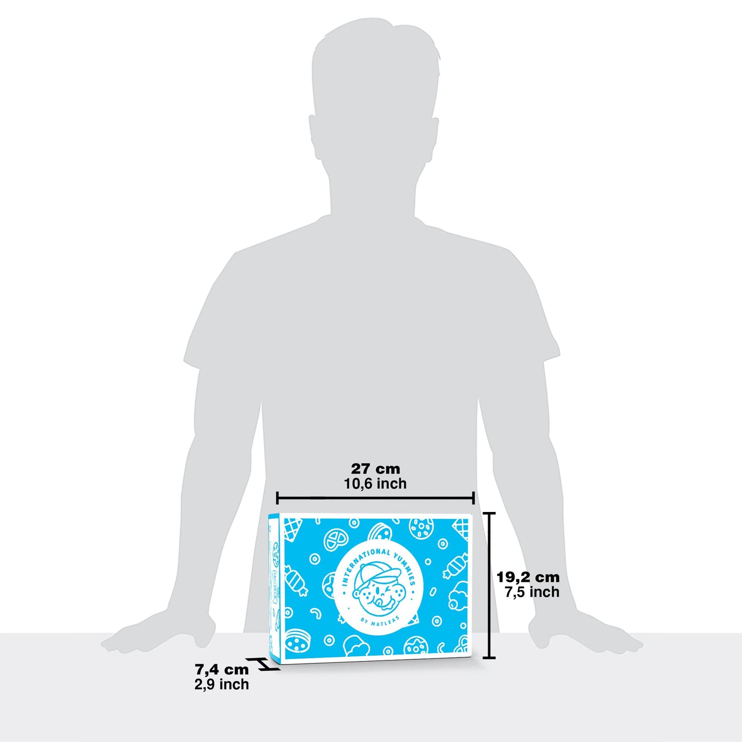 Maxi International Snack Box | Premium Exotic Foreign Snacks | Unique Snack Food Gifts Included | Blue Cosmic Space Theme | Cand