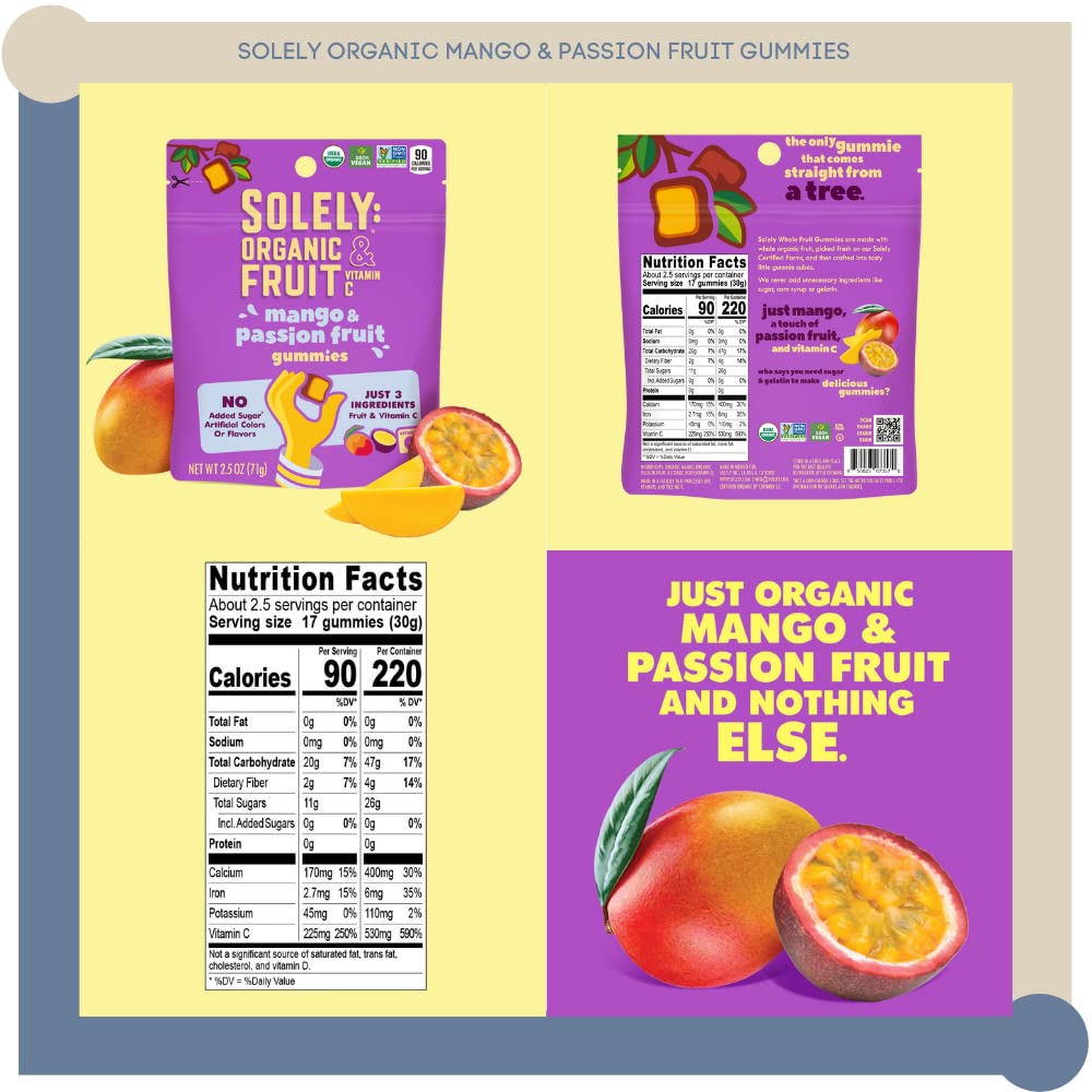 Empire Mercante Healthy Gummies Set with Healthy Recipe Book fit with Solely Fruit Gummies 4pck Variety (Mango, Mango and Orange