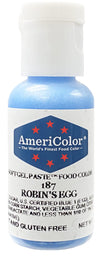 Americolor, Robins Egg, 0.75 Ounce Bottle, Soft Gel Paste Food Color
