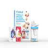 Cirkul 12oz. BPA-Free Plastic Water Bottle Starter Kit with Blue Lid, 2 Flavor Cartridges (1 LifeSip Fruit Punch and 1 FitSip Mi