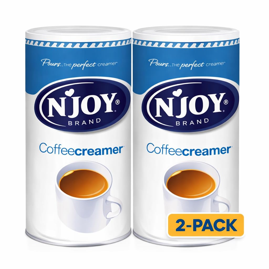 NJOY Coffee Creamer, Original, Pours the Perfect Portion, 2 Pack Canisters