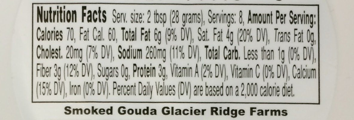 Glacier Ridge Farms Smoked Gouda Spreadable Cheese, 8oz Gourmet Creamy Delight