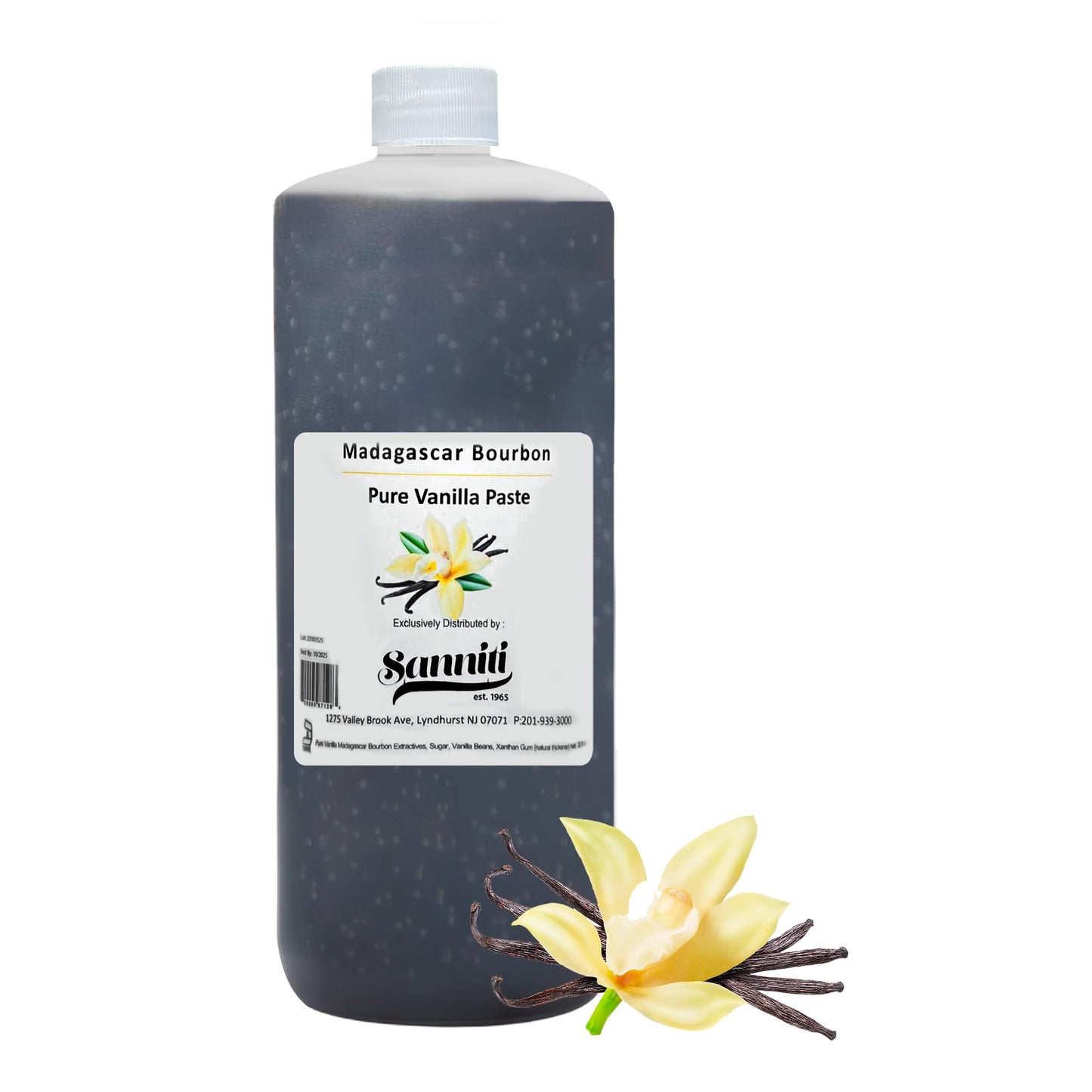 Sanniti Madagascar Pure Vanilla Bean Paste, 32 Oz (1 Quart)