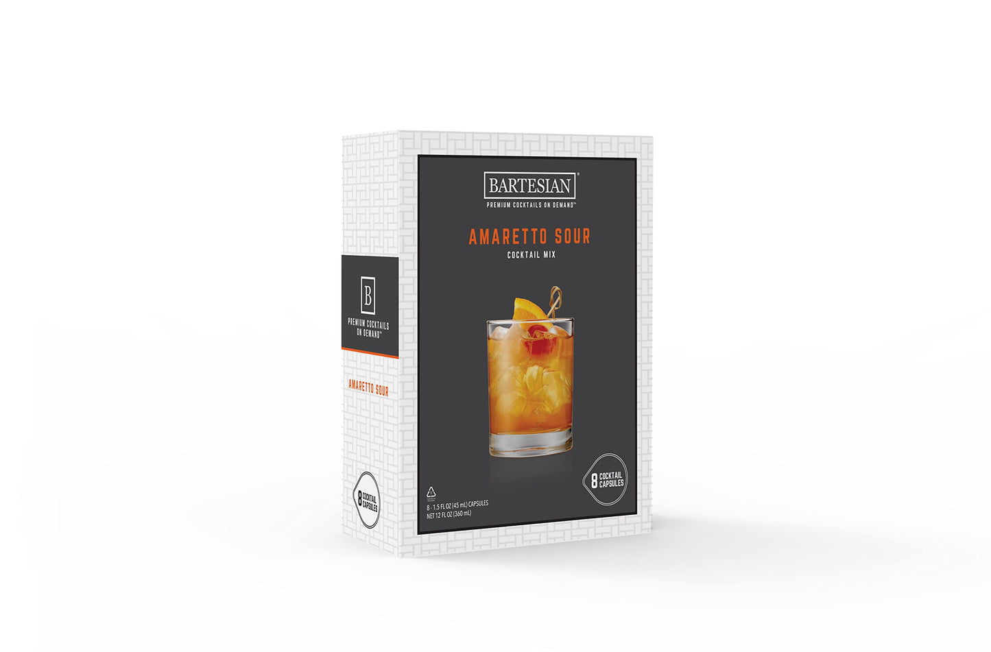 Bartesian Amaretto Sour Cocktail Mixer Capsules, 8 Count, Compatible with Bartesian Premium Cocktail Maker