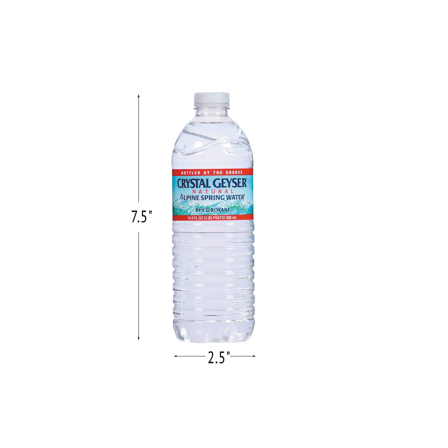 CRYSTAL GEYSER Natural Alpine Spring Water, 16.9 Ounce, 35 Bottles, Pack of 1, 591.5 Fl Oz