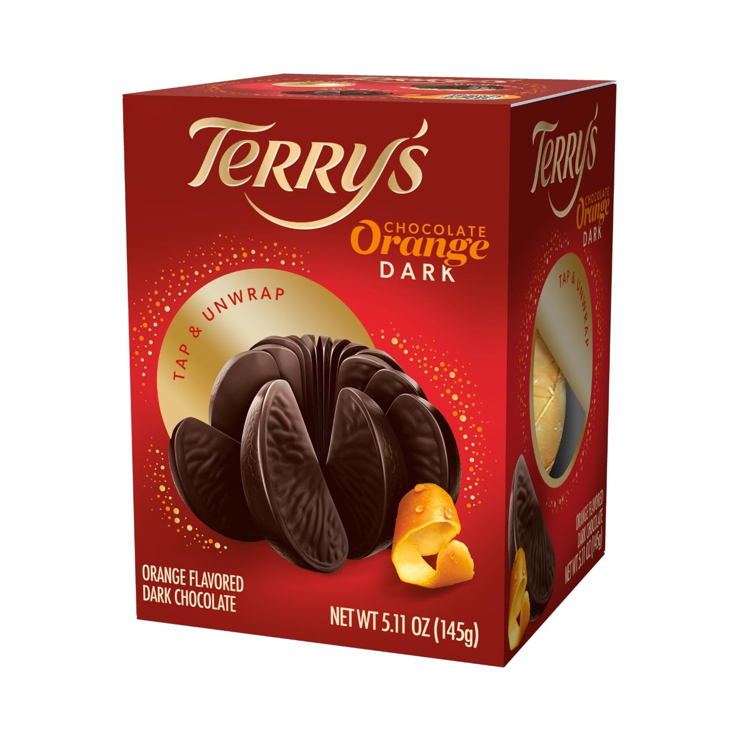 Terrys Dark Chocolate Oranges - Pack of 6-5.11 oz Per Orange of Delicious Tasting Chocolate - Stocking Stuffer and Party Favors - Great for Sharing with Friends and Family