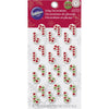 Wilton Mini Candy Cane Edible Cupcake Toppers, Red, Green