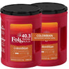 Colombian folger Coffee, Medium Roast, 40.3 oz, 2 Pack plus cleaning coffee set of one spoon and one brush