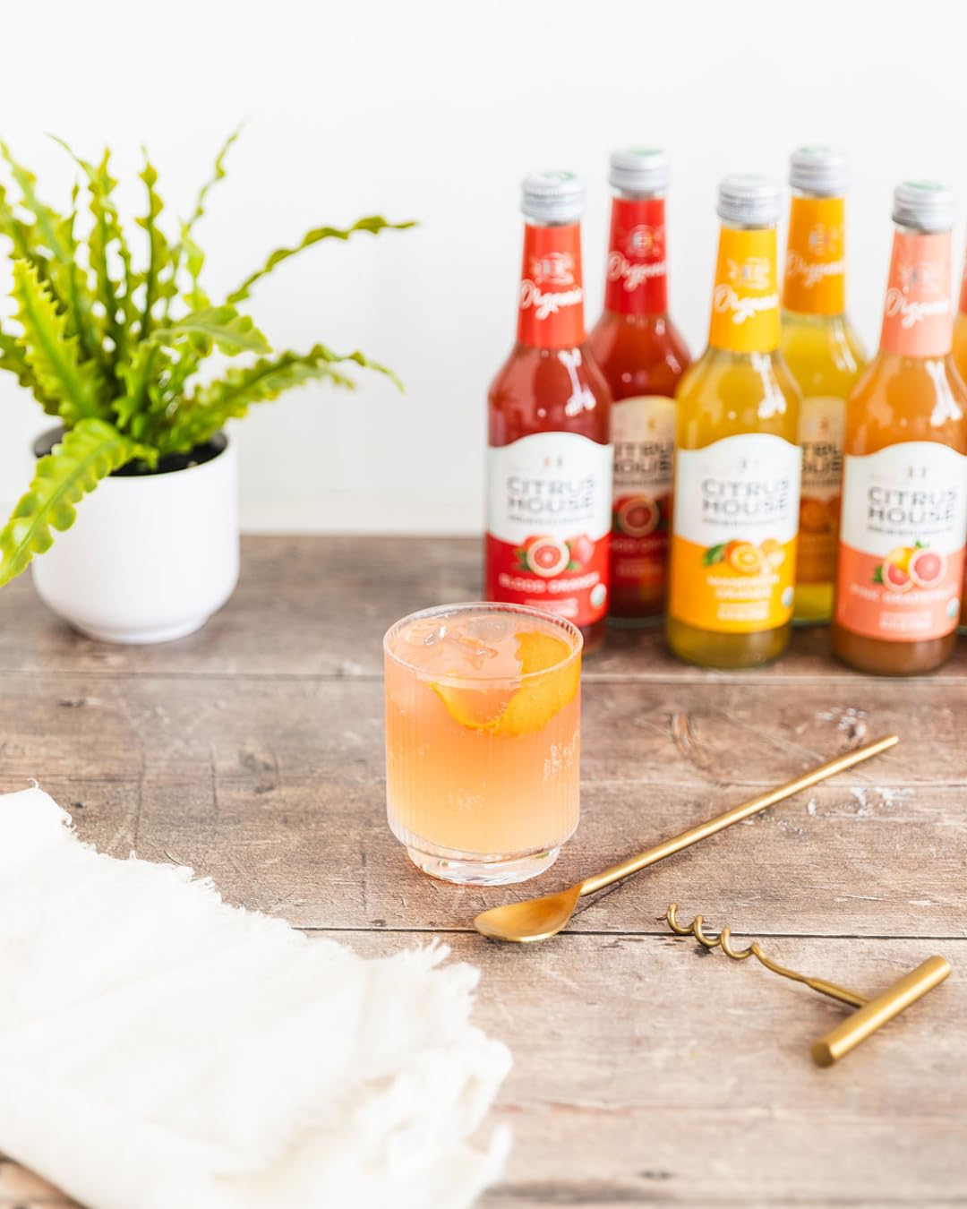 Citrus House Organic Sparkling Juice Variety Pack Modern Italian Soda No Added Sugar No Preservatives 9.3 Fl Oz Glass Bottle (Pack of 12)