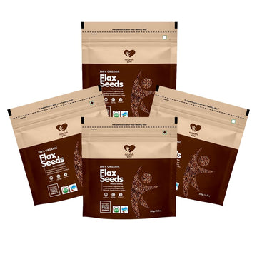 NOURISH YOU Organic Flax Seeds | Alsi Seed | Rich in Fiber and Omega-3 | Detox | Healthy food | 600 G