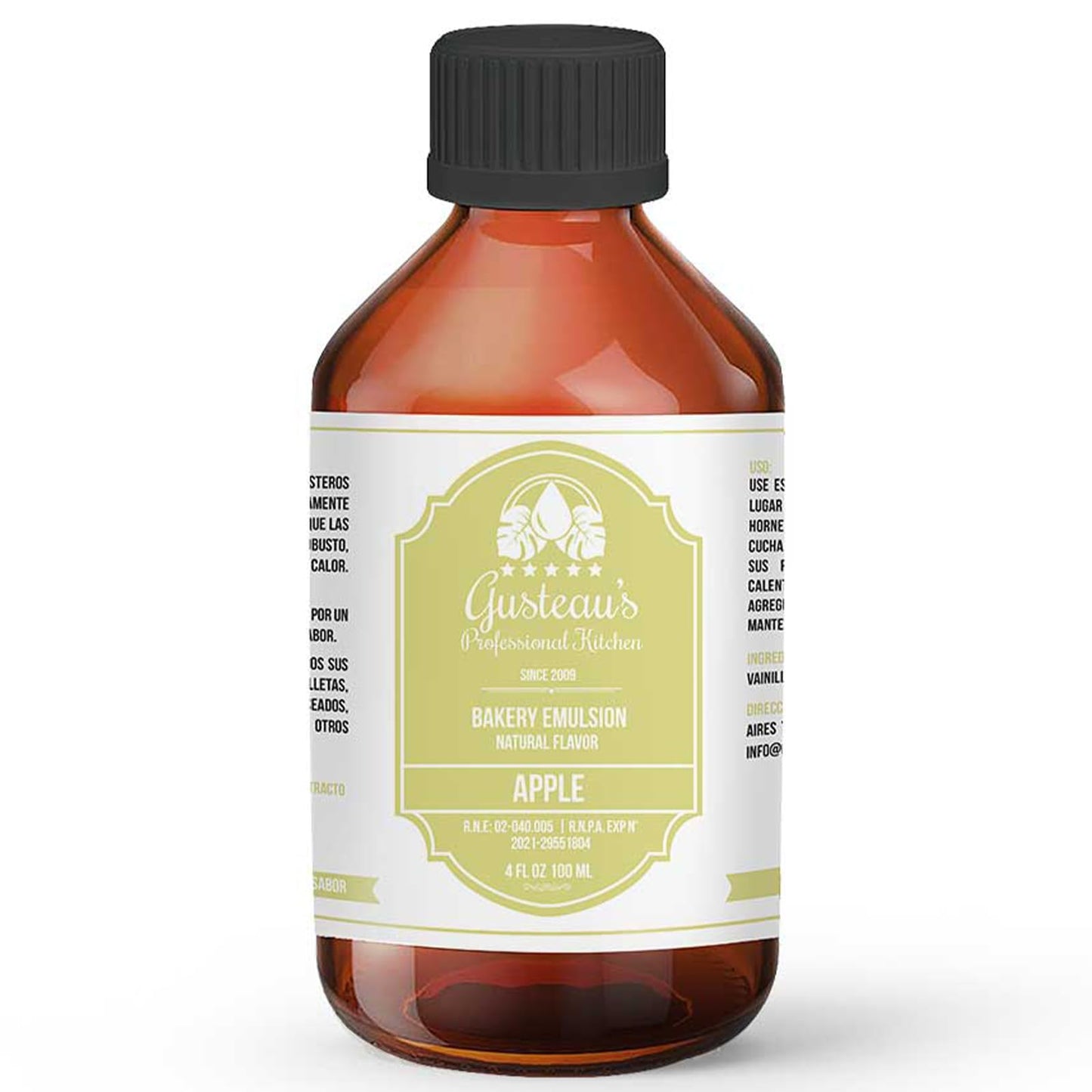GusteauS - Apple Bakery Emulsion 4 Fl Oz (100Ml) Beverage-Style Free Sugar Free Kosher (Apple)