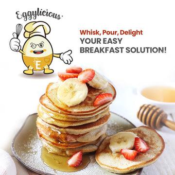 Eggylicious - Pack Of 4 - Pancake/Waffle Mix - Made W/Premium Ingredients - Classic Recipe - Delicious Breakfast - Loved By Kids