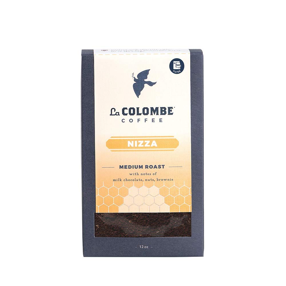 La Colombe Nizza Medium Roast Drip Grind Ground Coffee - Notes Of Milk Chocolate, Nuts & Brownie With Honey-Sweet Roasted Nuttiness, 12 Ounce (Pack Of 1)