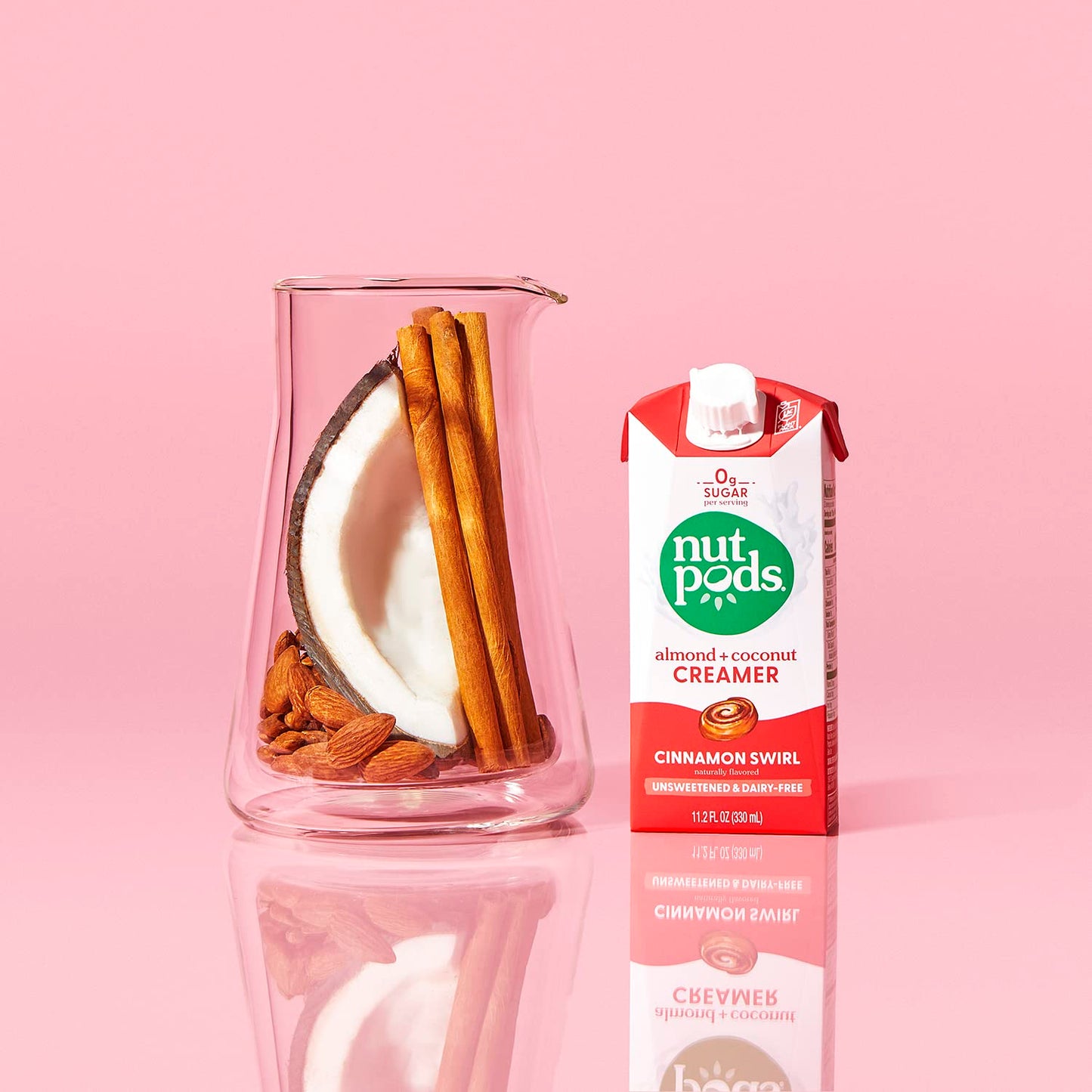 nutpods Cinnamon Swirl Coffee Creamer - Unsweetened Non-Dairy, Vegan, Keto, Gluten Free - 11.2 Fl Oz (Pack of 12)