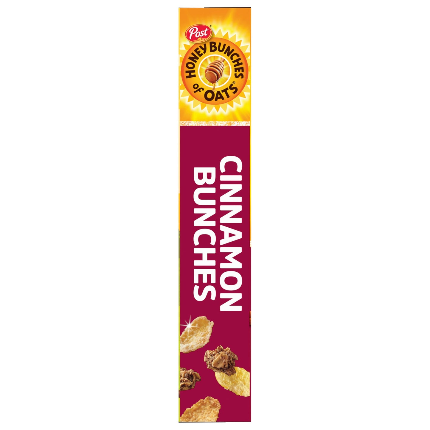 Post Honey Bunches Of Oats Cinnamon Bunches Breakfast Cereal, Honey Flavored Cinnamon Cereal With Oat Clusters, 12 Oz Box