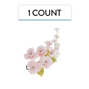 Global Sugar Art Blossom Sugar Cake Flowers Spray, Pink, 1 Count by Chef Alan Tetreault