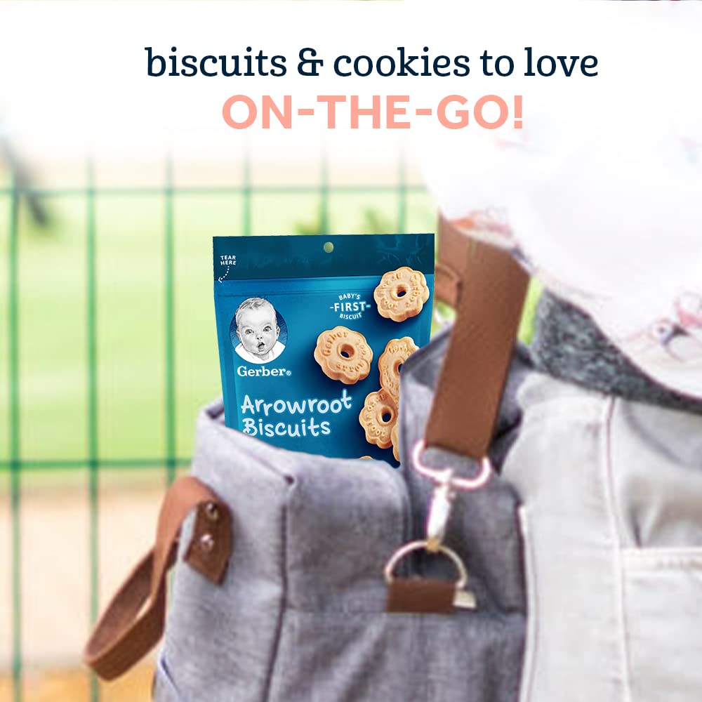 Gerber Vanilla Lil Biscuits for Baby, 4.44 Ounce (Pack of 8) - Healthy Snacks for Infants and Toddlers