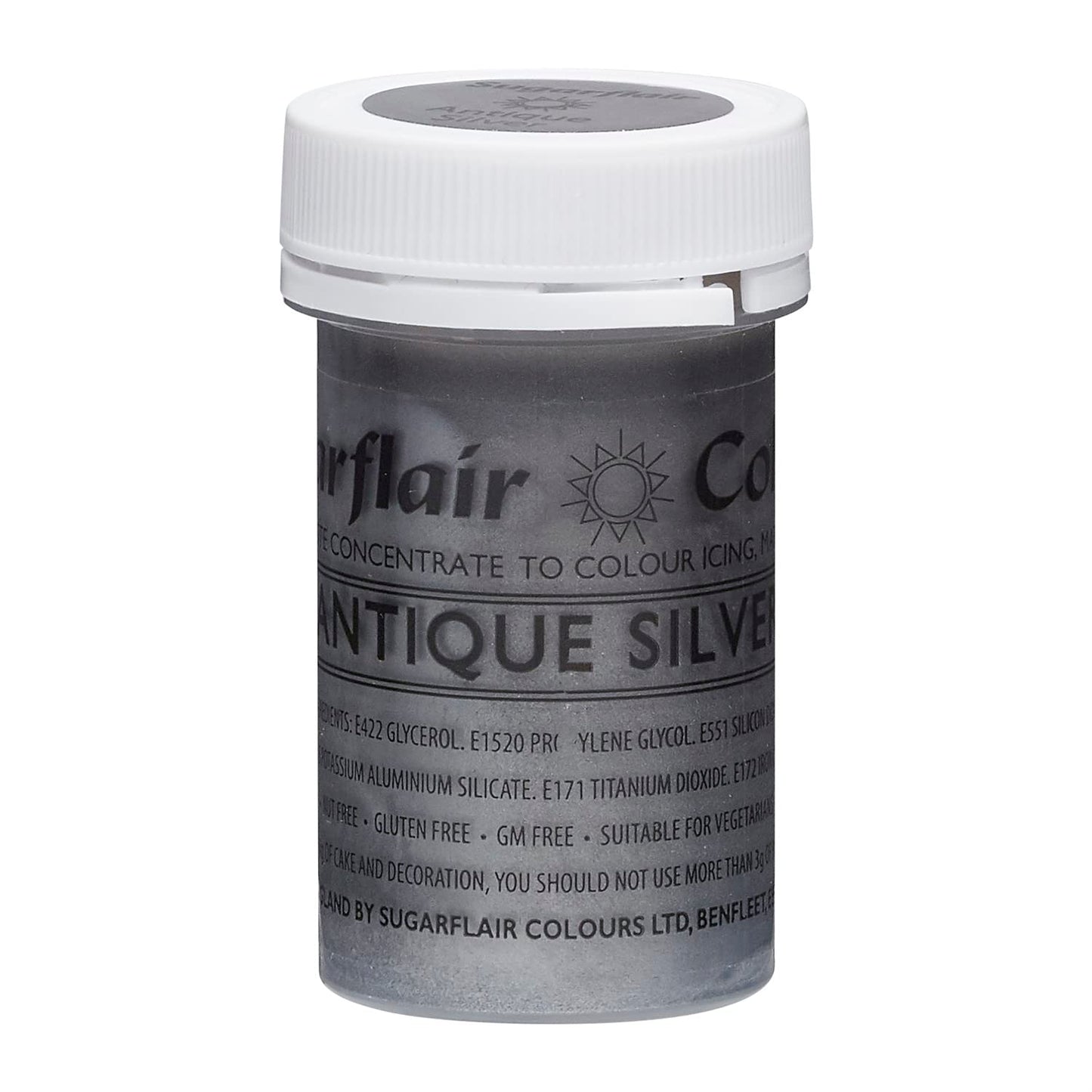 Sugarflair-Satin Paste- Antique Silver