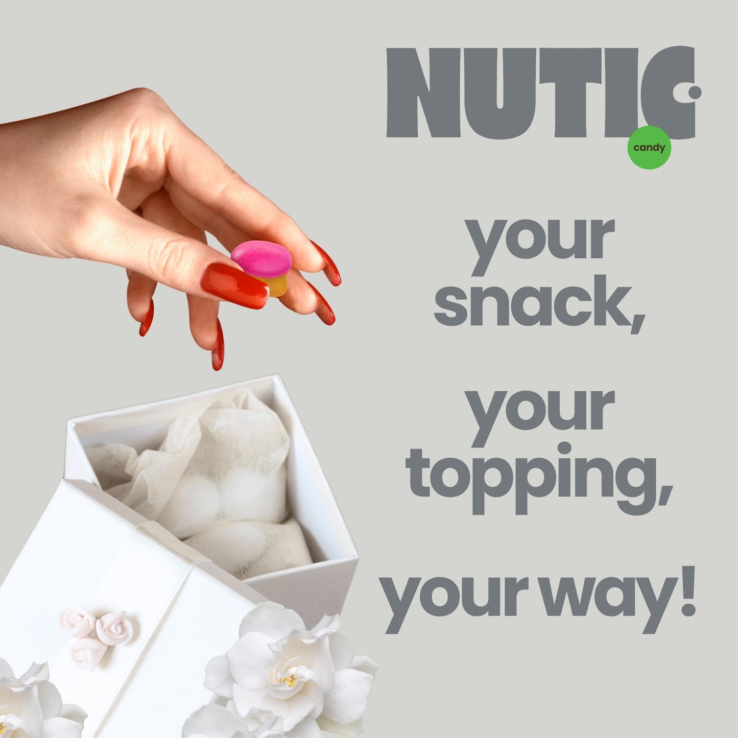 Nutic No Sugar Added Jordan Almonds Candy - 1Lb, Skinny Dipped, Pastel Mints, Ideal For Wedding & Easter Treats, Healthy Choice,