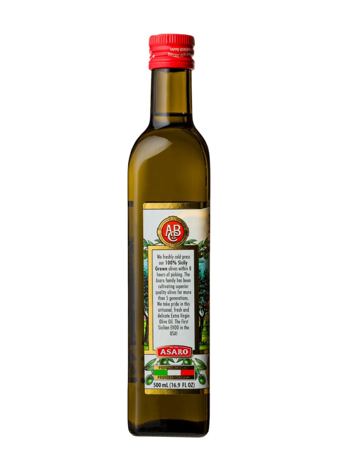 Partanna Everyday Mild Extra Virgin Olive Oil - Premium Castelvetrano Olive Oil - Harvested In Sicily - Pure Authentic Italian -