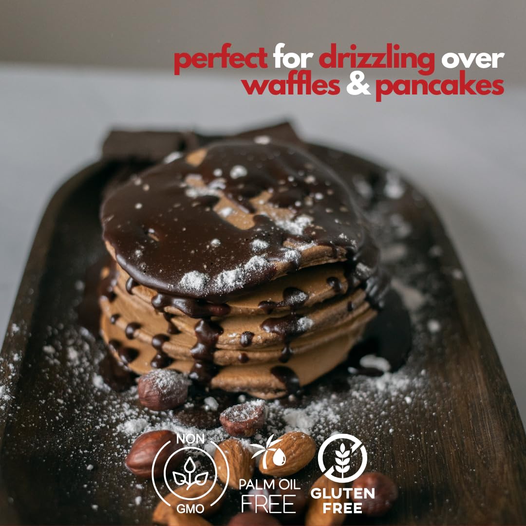 Nutio Dark Chocolate Hazelnut Spread - 26% Less Added Sugar, Palm Oil Free, Gluten Free, Non-Gmo - 14 Oz Glass Jar