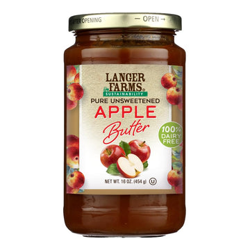 Langer Farms Unsweetened Apple Butter, 16Oz, Packaging May Vary