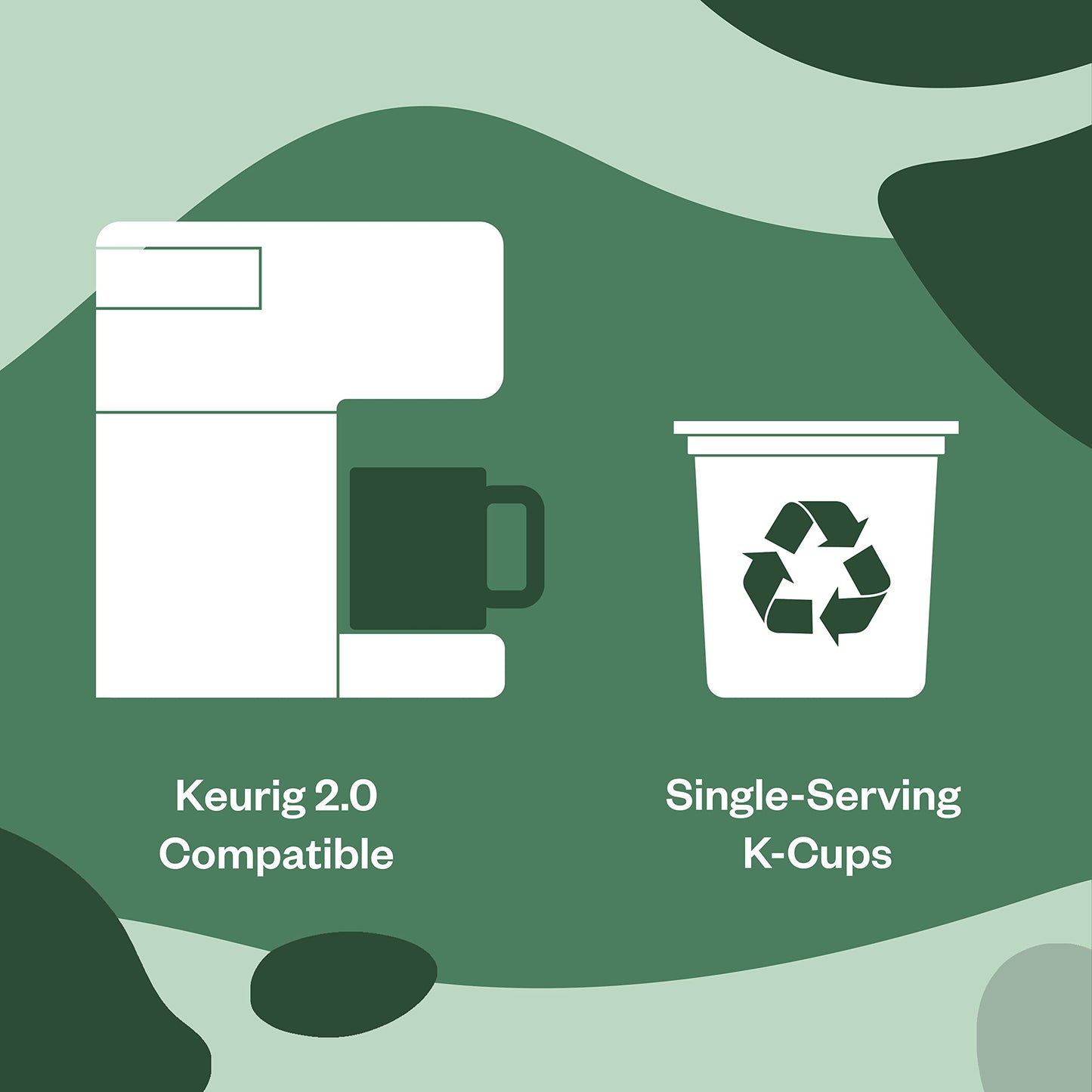 Organic Jasmine Tea K-Cup Pods 24 Pods by FGO - Keurig Compatible - Naturally Occurring Caffeine enhanced Jasmine Green Tea is USDA Organic Non-GMO & Recyclable