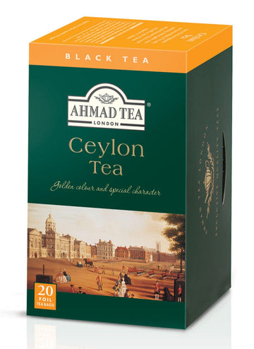 Ahmad Tea Black Tea, Ceylon Teabags, 20 Ct (Pack Of 1) - Caffeinated & Sugar-Free