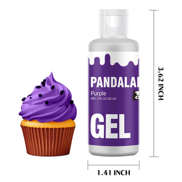 Pandalab Purple Gel Food Coloring - 2 Fl Oz High Concentrated Dye for Baking, Icing, Slime, and More