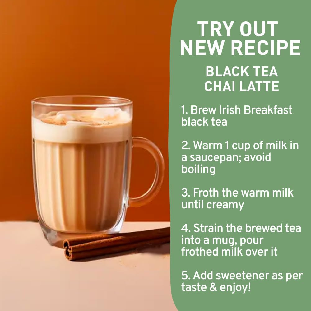 Handpick, Irish Breakfast Black Tea Bags (100 Count) Gluten-Free, Non-Gmo | Strong, Robust & Bold Flavor | Round Eco-Conscious T