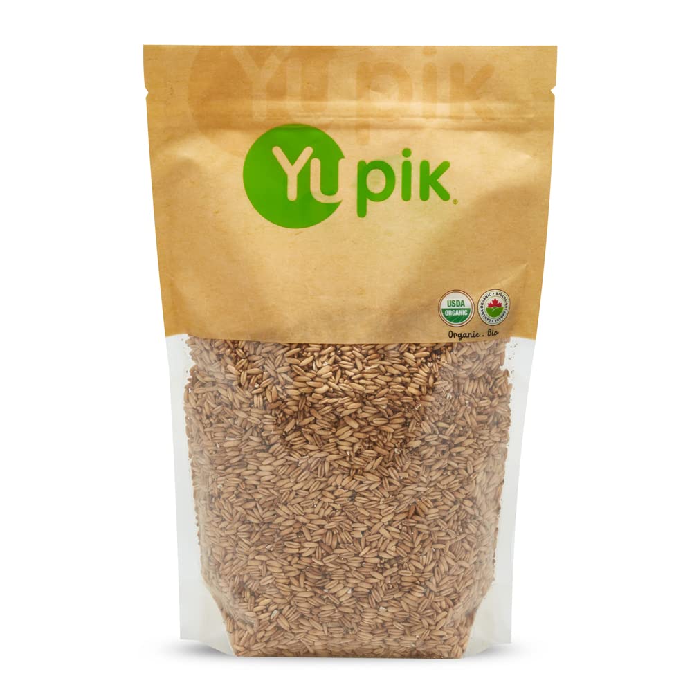 Yupik Organic Whole Oat Groats 2.2 lb (35.2 oz) Non-GMO Vegan Kosher Raw Whole Grain Oats Salt-Free Nutty Flavor Good Source of Fiber Ideal for Baking & Cooking