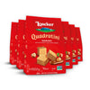 Loacker Quadratini Hazelnut Wafer Cookies LARGE - Premium Crispy Bite Size Wafers - 30% Less Sugar - NON-GMO - LARGE Pack of 6