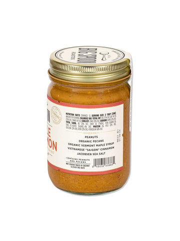 Big Spoon Roasters Maple Cinnamon Peanut & Pecan Butter - Low Sugar Peanut Butter - Creamy Peanut Butter W/Maple Syrup, Organic