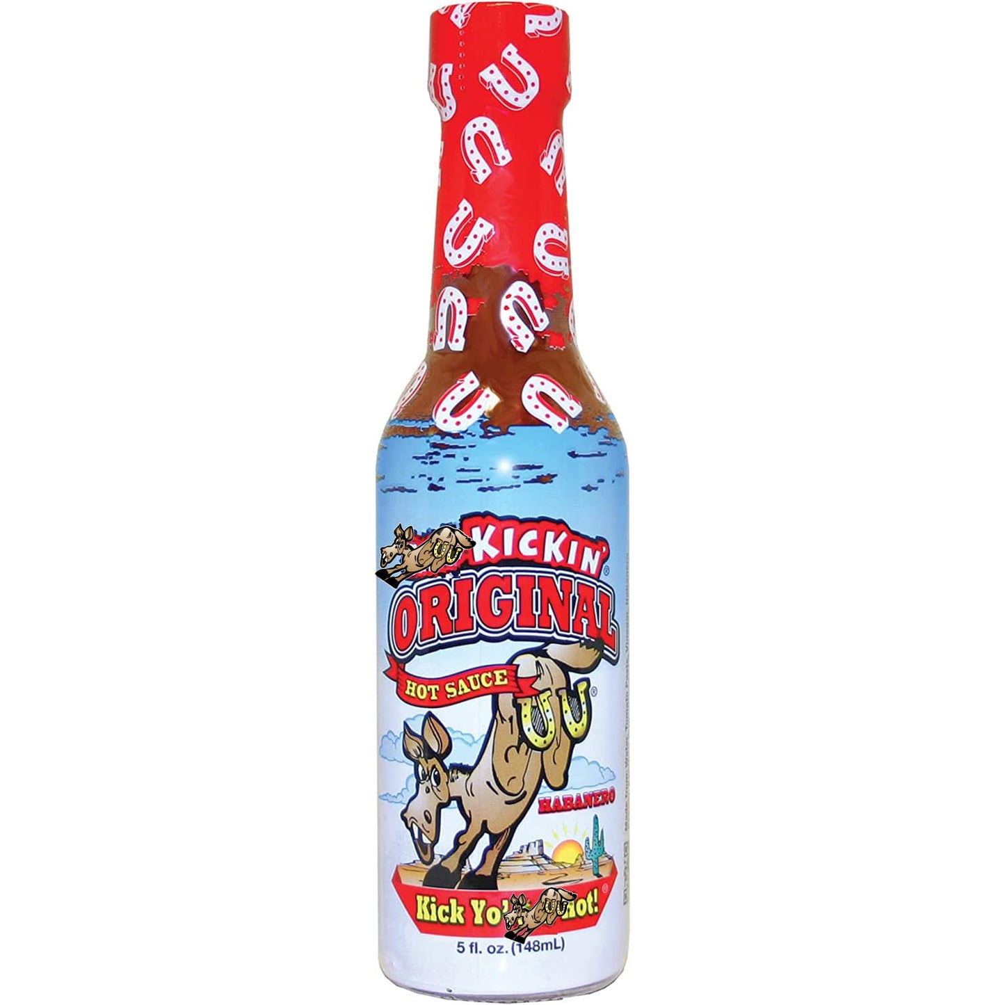 KICKIN' Original Habanero Hot Sauce with Serrano and Habanero Peppers - 5 oz - Perfect Habanero Sauce for the Hot Sauce Fan and