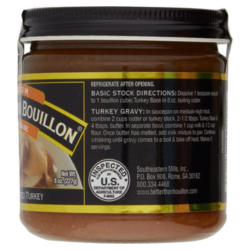Better Than Bouillon Premium Turkey Base, Made With Roasted Turkey, 38 Servings Per Jar (8 Ounce (Pack Of 1))