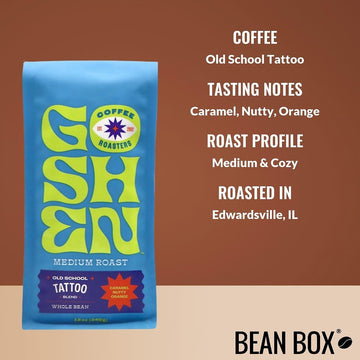 Old School Tattoo - Roasted By Goshen Coffee Roasters - Whole Bean Coffee - 12 Ounce Bag