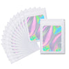 Aictimo 100 Pack Holographic Packaging Resealable Bags For Small Business -5.5 X 7.8 Inch Pouch Bags For Lipgloss Jewelry Cookie