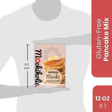 Mochi Pancake Mix Original Recipe, Rice Flour, Gluten-Free With Low Calories And Sugar With Essential Nutrients, 12 Oz Healthy D