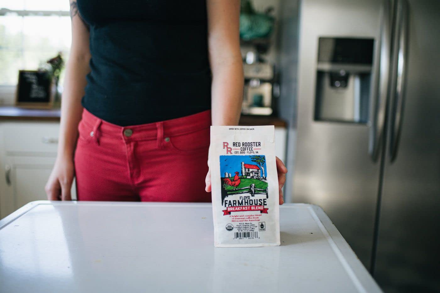 Red Rooster Coffee Roaster, Organic Floyd Farmhouse Breakfast Blend, 12Oz / Whole Bean