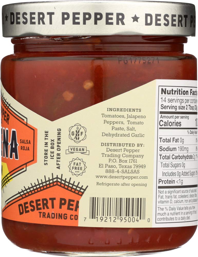 Desert Pepper Trading - Cantina Salsa - Medium Red - Case of 6 - 16 oz(D0102HXWP98.)